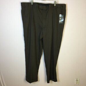 New! GS Performance Dress Pant Sz 48x30 Brown Continuous Comfort Waist Expander